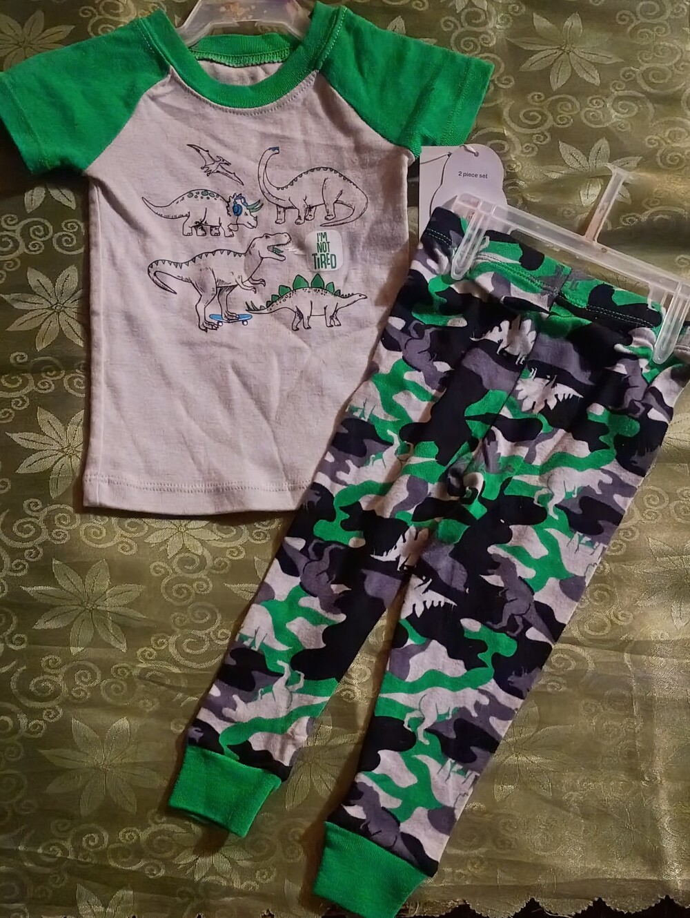 Wonder Nation Boys Dinosaur Pajamas